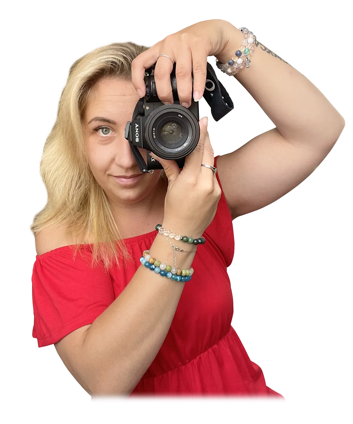 Profesionální fotografka Michaela Malčíková při práci ve Zlíně